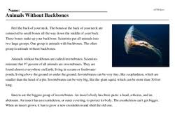 Invertebrates are animals without backbones. Animals Without Backbones Edhelper