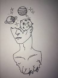 Draw Galaxy Head Broke Galaxy Drawings New Art Drawings