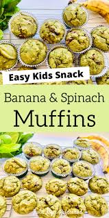 Banana Muffins With Spinach Recipe Food Idea For Picky Eaters In 2020 Baby Food Recipes Kids Meals Banana Muffin Recipe
