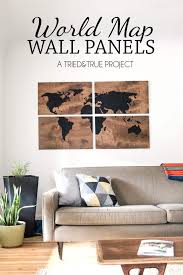 World map wall decor idea #7: World Map Wall Art Diy Tried True Creative