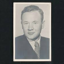 Cartolina fotografica d'epoca di Boris Andreyev del 1952, ritratto di  attore russo inutilizzato dell'RPPC sovietico