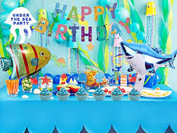 See more ideas about ocean themes, crafts, ocean crafts. 72pcs Tropical Fish Party Decorations For Kids Under The Sea Party Supplies Tropical Fishes Hanging Swirl Decorations Happy Birthday Banner Ocean Animals Balloons Cupcake Toppers Ocean Theme Birthd Buy Online At Best