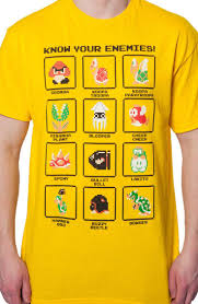 Mario Enemies T Shirt Mario Video Games Funny Mario Bros