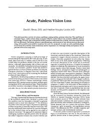 Image result for Acute Vision Loss