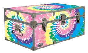 This fun decal will make your trunk the our durable, hand painted trunks are perfect for overnight camps and as extra bedroom storage for the rest of the year. Summer Camp Trunk Spiral Tie Dye