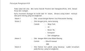 Berikut inilah daftar kartu inventaris ruangan (kir) akan saya bagikan dalam aplikasi microsoft excel secara gratis, untuk dapat digunakan sebagai penunjang bagi anda yang melakukan pencatatan sekaligus pengelolaan barang milik sekolah. Buku Panduan Cara Pengisian Kartu Inventaris Ruangan Untuk Laporan Inventaris Sekolah Format Microsoft Word Perangkat Akreditasi Sekolah
