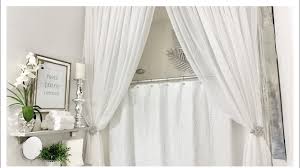 You can also combine a valance with side panels in similar patterns and colors. Part 2 Bathroom Decorating Ideas Shower Curtain And Decorative Towels Youtube