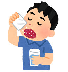 粉薬を飲む人のイラスト | かわいいフリー素材集 いらすとや