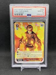PSA 10 GEM MINT Zuko: For Honor Weiss Schwarz Avatar The Last Airbender |  eBay