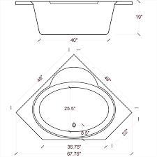 Corner small size jacuzzi bathtub m 8108 r l. Corner Jacuzzi Tub Dimensions Novocom Top