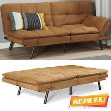 Our range of different options gives you the freedom to outfit your home with a spare bed, without sacrificing style or comfort in your couch. Memory Foam Futon Sofa Bed Couch Sleeper Convertible Foldable Loveseat Full Size Ebay
