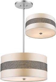 Trend Bp9709 Harmony Metallic Silver Drum Drop Ceiling Lighting Flush Lighting Tre Bp9709