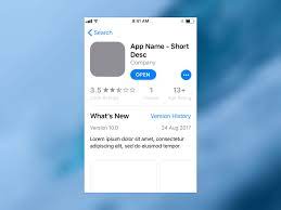 Download Ios 11 App Store Template Free Sketch App Store Ios App Download App