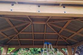 There are many advantages to using metal roofing on a building, particularly on buildings such as garages and workshops. Build A Diy Patio Gazebo From A Kit And Save Big Money Girl Just Diy