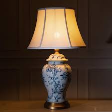 Songbird Ceramic Temple Jar Table Lamp Lamp Jar Table Lamp Study Lamps