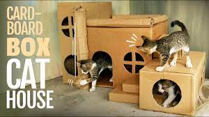 Cat House Diy Cardboard Box Ideas Youtube