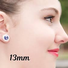 Rivoli Earrings, 3 Sizes, Nickel Free, Titanium Post, Hypo, 25 Colors  Silver or Gold, for Dance, Performance, Horse Shows, Weddings, Pierced