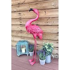 Flamingo rust metal garden decor bird yard art stake gift for gardeners. Olive And Sage Fabio The Tall Pink Flamingo Garden Pond Lawn Metal Ornament Statue Garden Ornaments Uk Flamingo Garden Ornament Unusual Garden Ornaments