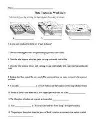 Plate tectonics answer key plate tectonics chapter project worksheet 1 1 plate tectonics answer key pearson michigan test for teacher certification earthquakes are visible signs of plate tectonics. Plate Tectonics 4th 10th Grade Worksheet Tectonic Plates Activities Plate Tectonics Plate Tectonic Theory