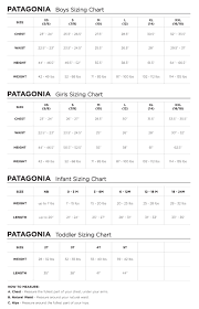 sizing charts