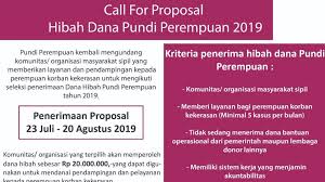 Check spelling or type a new query. Call For Proposal Dana Hibah Pundi Perempuan 2019