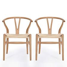 Wood dining chairs give your business the perfect seating solutions that it needs to ensure customers can comfortably enjoy their favorite meals with the we carry wooden restaurant chairs that can fit in virtually any setting so that you can offer patrons the comfort that they want in the style that you love. Vodur Wishbone Chair Natural Solid Wood Dining Chair Hans Wegner Y Chair Rattan And Wood Accent Armrest Chair Beech Wood Chair Set Of 2 Beech Wood Natural Wood Color In Kuwait