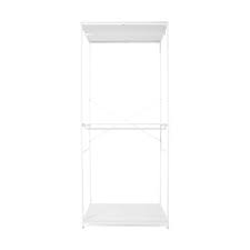Human shoulders designed to facilitate the hanging of a coat, jacket, sweater, shirt, blouse or dress in a manner that prevents wrinkles, with a lower bar for the hanging of trousers or skirts. Garment Rack With 2 Rails Kmart
