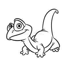 A large collection of coloring pages featuring lizards will delight your children. Little Lizard Coloring Page Cartoon Illustration Stock Illustration Illustration Of Little Cartoon 142623998