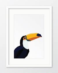 Toucan Geometric Bird Geometric Animal Toucan Print Bird Print Bird Wall Art Geometric Bird Print Modern Print Digital Download Geometric Animals Geometric Bird Animals