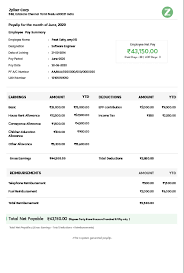 The highest salary recorded was $70473. Payslip Templates Download Salary Templates Online Zoho Payroll