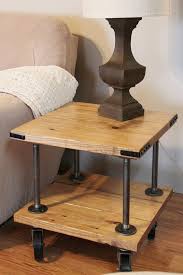 Farmhouse Industrial End Table Industrial Iron And Wood End Etsy Table Decor Living Room Furniture Wood End Tables