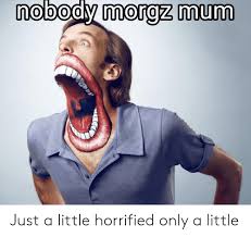 Nobody Morgz Mum Just A Little Horrified Only A Little Just Meme On Me Me