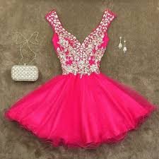 Pink Homecoming Dress Pink Homecoming Dresses Chiffon Homecoming Gowns Bling Party Dress Short Prom Dress Silver Beading Sweet 16 Dress Sparkly Homecoming Dress Homecoming Dresses Sparkly Pretty Homecoming Dresses Hot Pink Homecoming Dress
