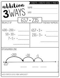Addition 3 Ways Math Strategies Third Grade Math Math Addition