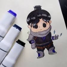 Wraith By X Zzel X Apex Legends Marker Art Chibi Digital Drawing