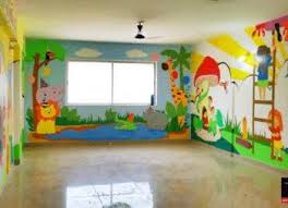 Nordic cartoon watercolor painting children room background wall. 50 Trendy Painting Walls Ideas School School Wall Art Classroom Walls Paint School Wall Decoration