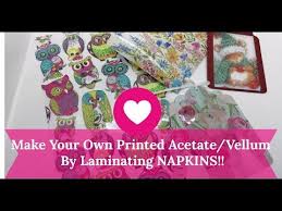 Sandwich the laminated strip in the middle, with the smaller strip of card at the top. Amazing You Can Laminate Napkins Youtube Paper Craft Projects Laminating Crafts Napkins