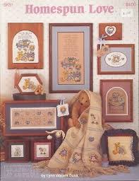 Get unlimited access to hundreds of free patterns. Homespun Love Cross Stitch Pattern Booklet Busa Country Hearts Teddy Bunny Sheep Ebay