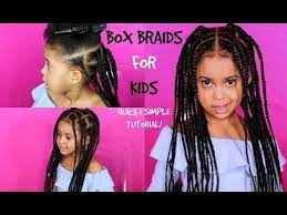 Easy Box Braids For Kids Rubber Band Method Jessica Pettway Youtube Kids Box Braids Braids For Kids Cute Hairstyles For Kids