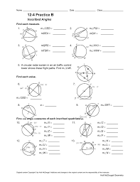 Add answer + 5 pts. Geometry Inscribed Angles Worksheet Answers Nidecmege