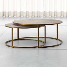 Filter by modern geometric nesting coffee tables in gold with white faux marble top. Accent Tables Coffee Console End Side Tables Crate And Barrel