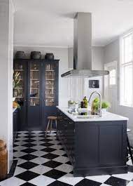 40 Elegant Black And White Floor Tile For Your Kitchen Design White Tile Kitchen Floor White Kitchen Floor White Kitchen Tiles