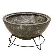 Check spelling or type a new query. Blue Orange Pottery Ceramic Fire Pit With Stand Shop Outdoor Decor At H E B