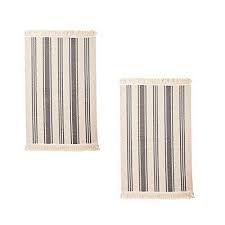 Our large rugs are a treat for your feet, bringing more style to your home, your dining area or wherever. Ikea Flatwoven Area Kitchen Rug Stripes Cotton Gray Natural Throw Mat