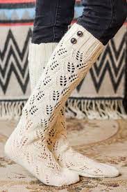 2020 popular 1 trends in shoes, underwear & sleepwears, mother & kids, women's clothing with boots knitted knit and 1. These Cozy Leaf Knit Boot Liners Are Perfect With Any Boots Rain Boots Or Even Just Lounging Around The House E High Knee Boots Outfit Lace Socks Knit Boots