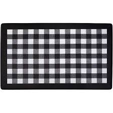 Black And White Buffalo Plaid Outdoor Rug Achim Anti Fatigue Kitchen Mat 18x30 Buffalo Check Walmart Com In 2020 Anti Fatigue Kitchen Mats Kitchen Mat Buffalo Check
