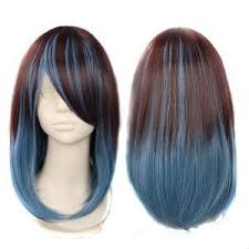 Pin By Ms Cata Grrrl On Dye Job Wig Hairstyles Straight Hairstyles Brown Hair Blue Highlights