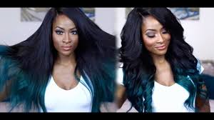 Teal and turquoise ombre is beautiful because of the way it gives your hair a mermaid effect, especially if you have long locks. Black Teal Ombre Hair Tutorial Kylie Jenner Inspired Youtube