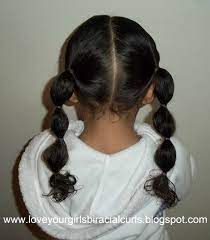 Love Your Girls Biracial Curls Pig Tail Bubble Braids Tail Hairstyle Two Ponytail Hairstyles Little Girl Hairstyles