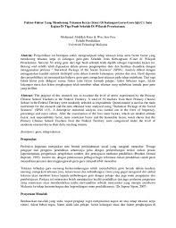 Dengan rakan serta berjauhan dengan keluarga mendatangkan stres dengan skor min tertinggi. Pdf Faktor Faktor Yang Mendorong Tekanan Kerja Stres Di Kalangan Guru Guru Sjk C Satu Sandy Tan Academia Edu